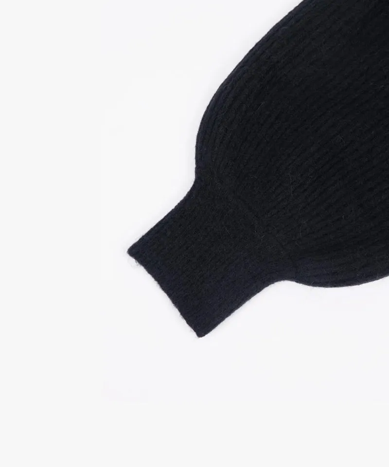 CREVE NINE: Swing High Neck Bolero - Black