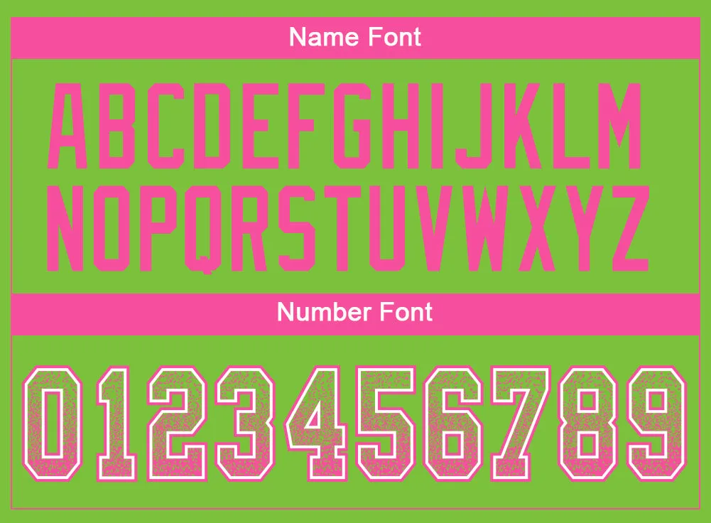 Custom Neon Green Pink-White Mesh Drift Fashion Football Jersey