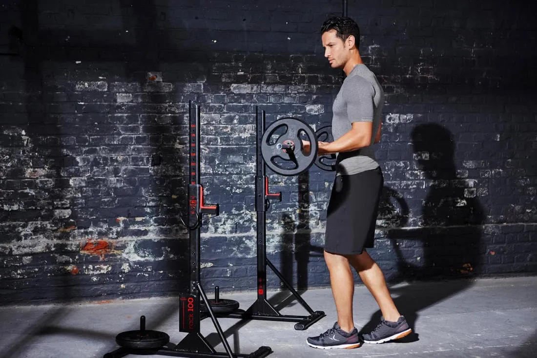 Disque musculation caoutchouc 20kg 28mm avec poignées