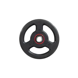 Disque musculation en caoutchouc 5kg 28mm avec poignées