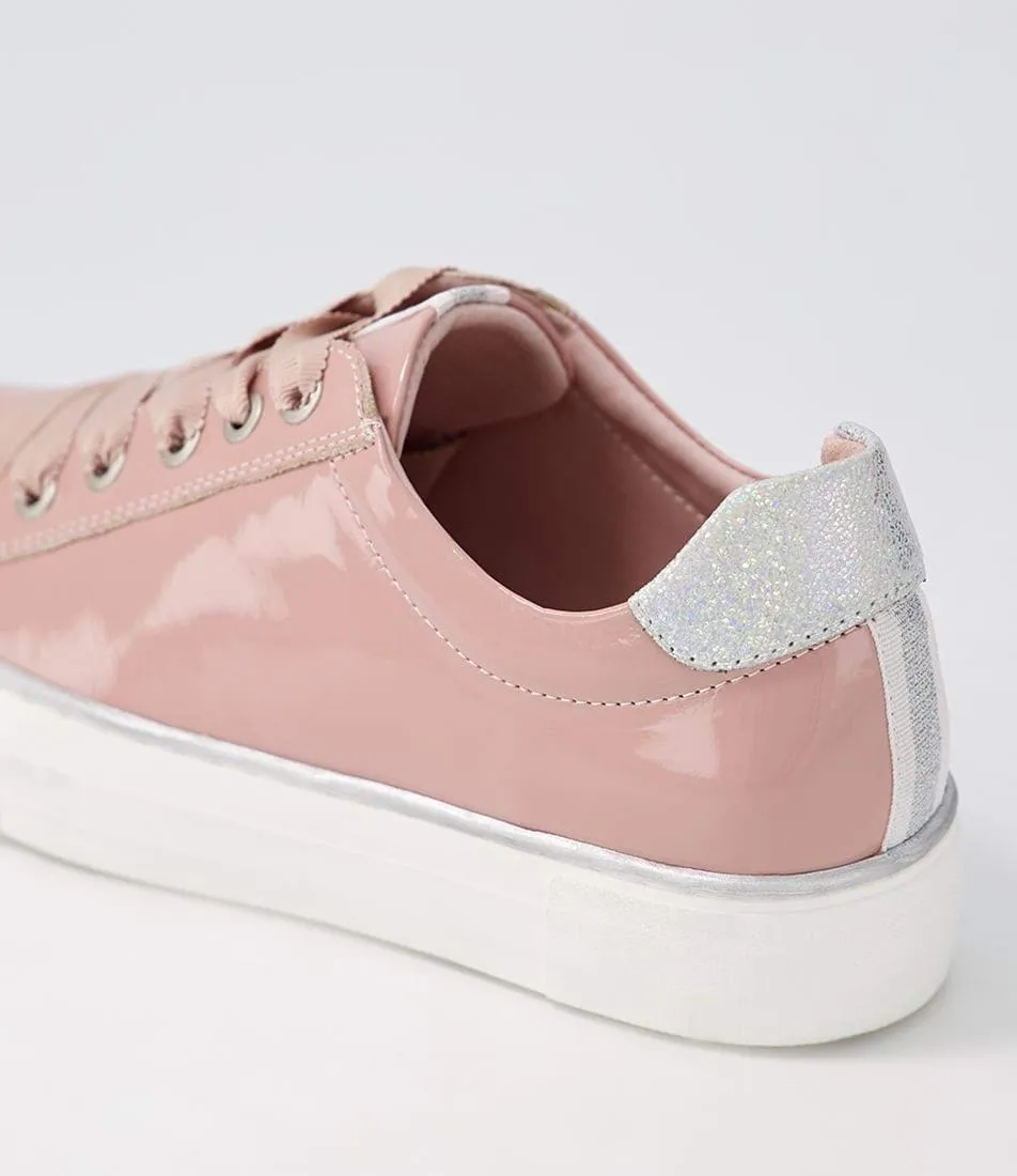Django & Juliette -Finni Blush Patent,Silver Multi Sneakers