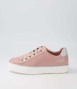 Django & Juliette -Finni Blush Patent,Silver Multi Sneakers