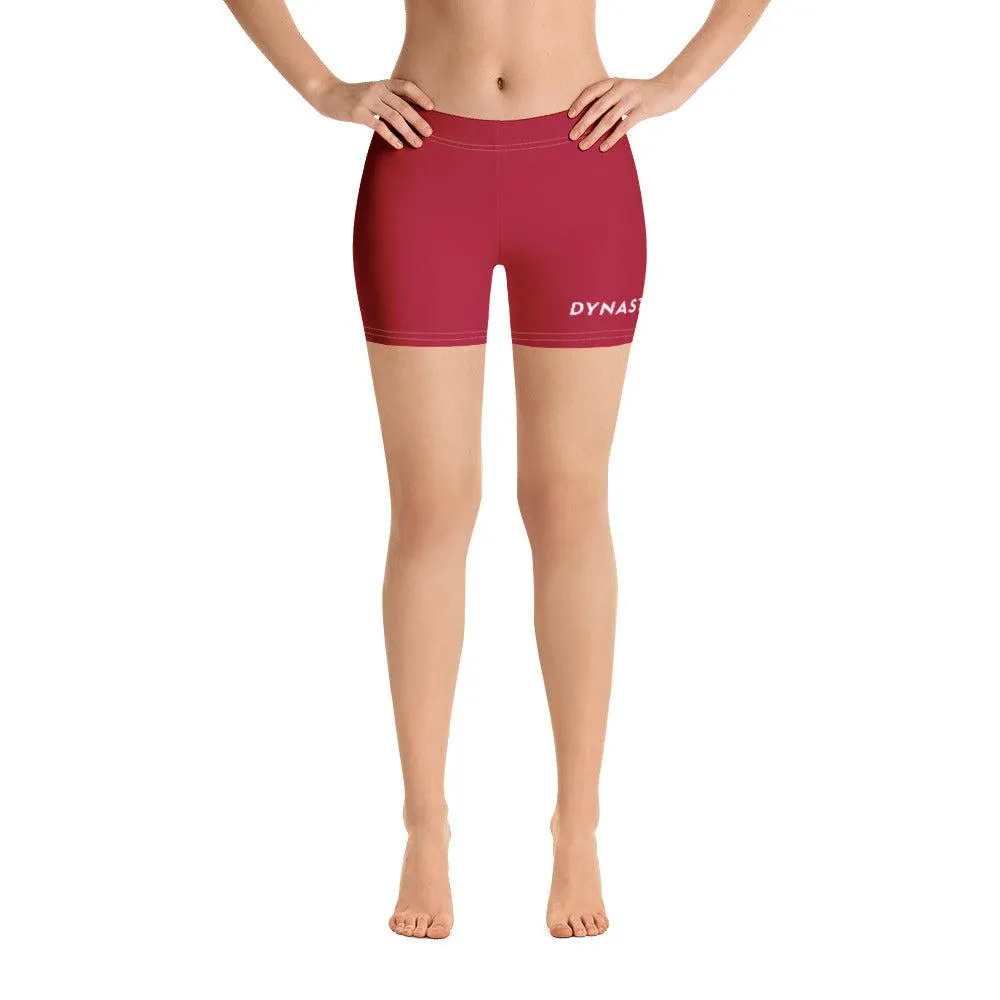 Dynasty Signature Women's Yoga Bike Shorts (Red)