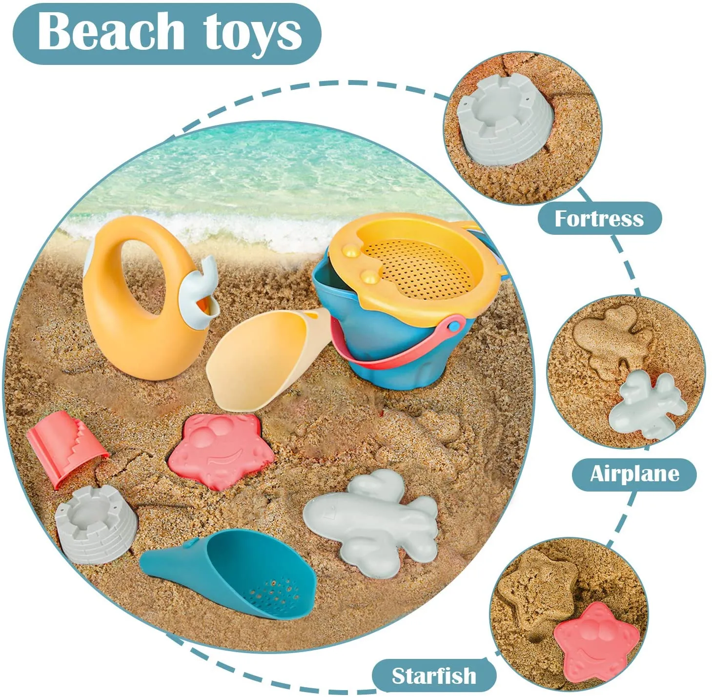 Eco-Friendly High Quality Bucket & Spade Set | Outdoor Kids Toys for Sand Pit | 3 years 