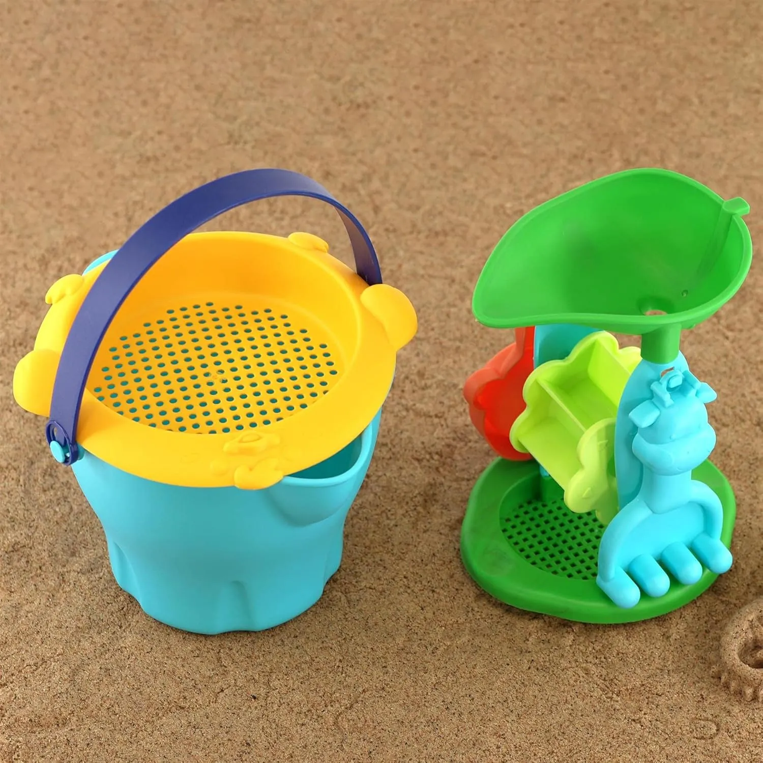 Eco-Plastic Bucket & Spade Set | 13 Pieces | Outdoor Kids Toys for Sand Pit | 3 years 