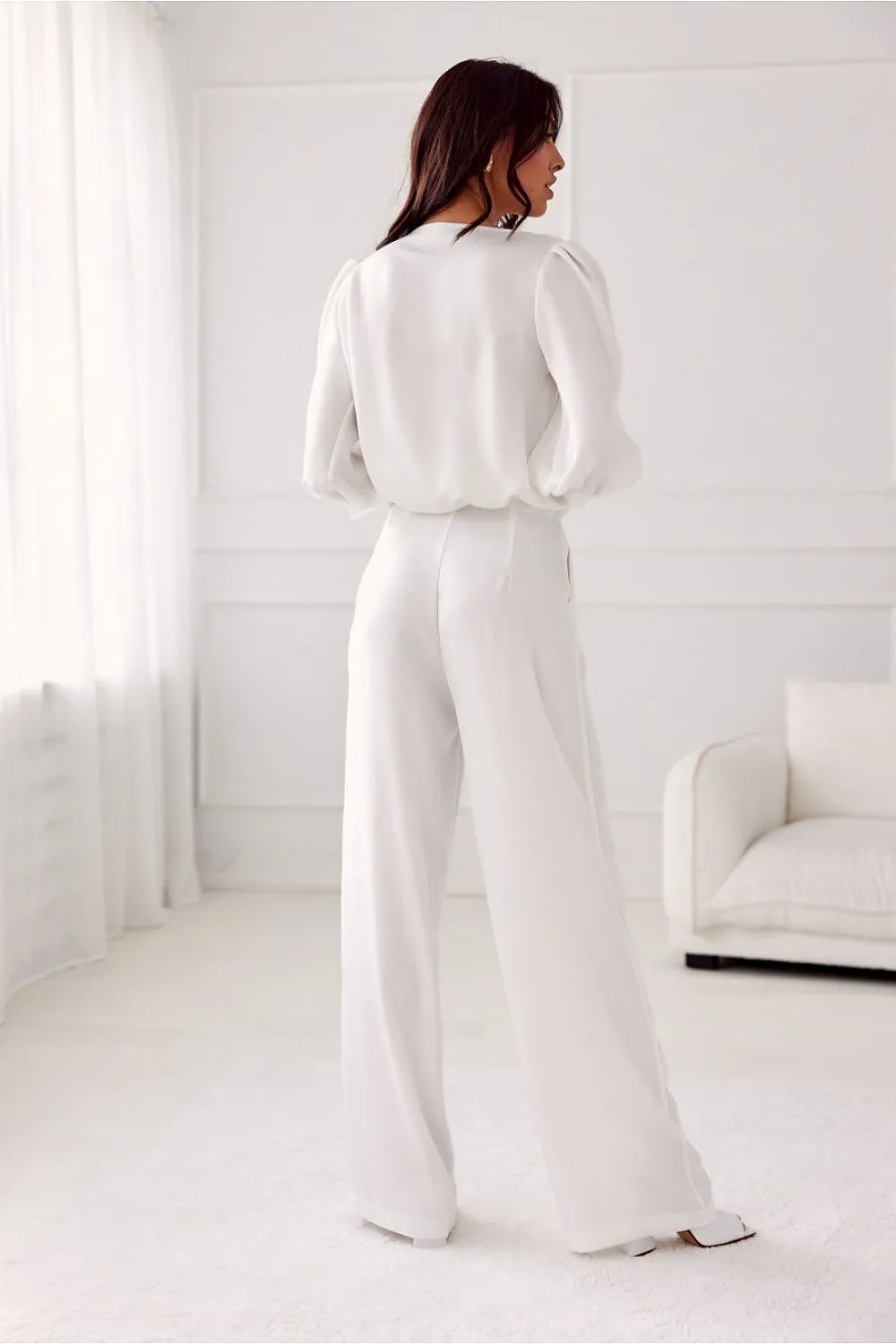 Elegant High-Rise Satin Trousers