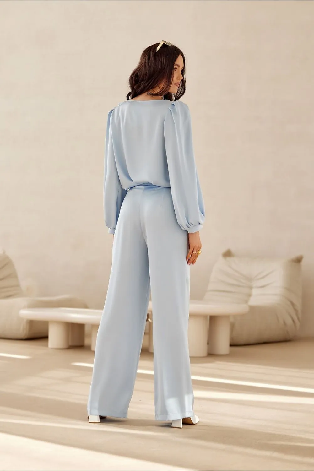 Elegant High-Rise Satin Trousers
