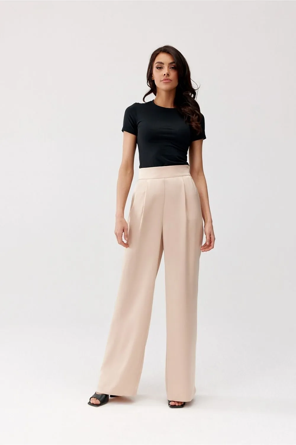 Elegant High-Rise Satin Trousers