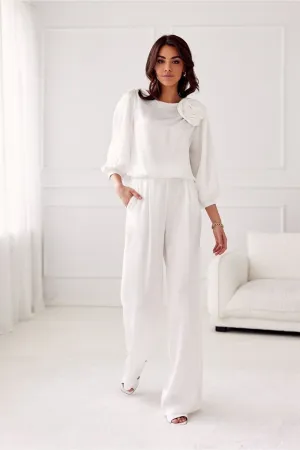Elegant High-Rise Satin Trousers