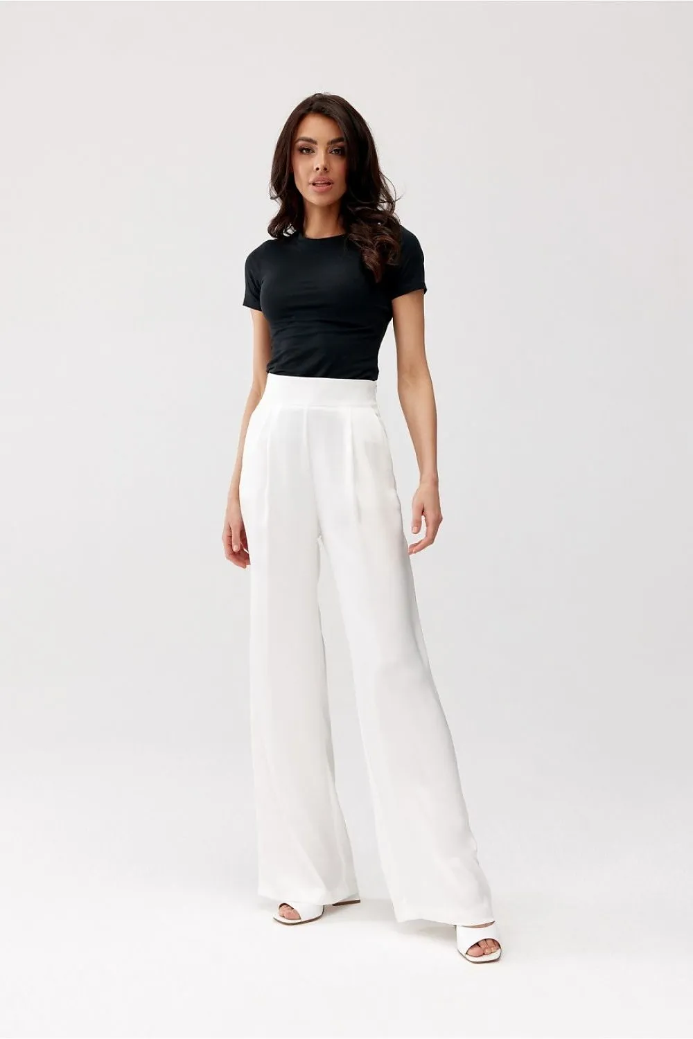 Elegant High-Rise Satin Trousers