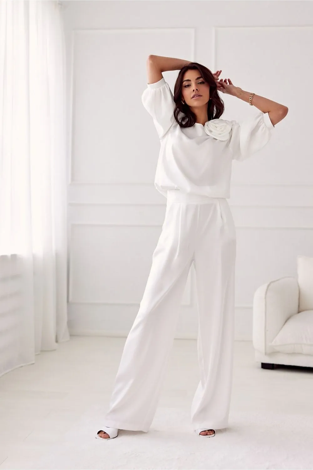 Elegant High-Rise Satin Trousers