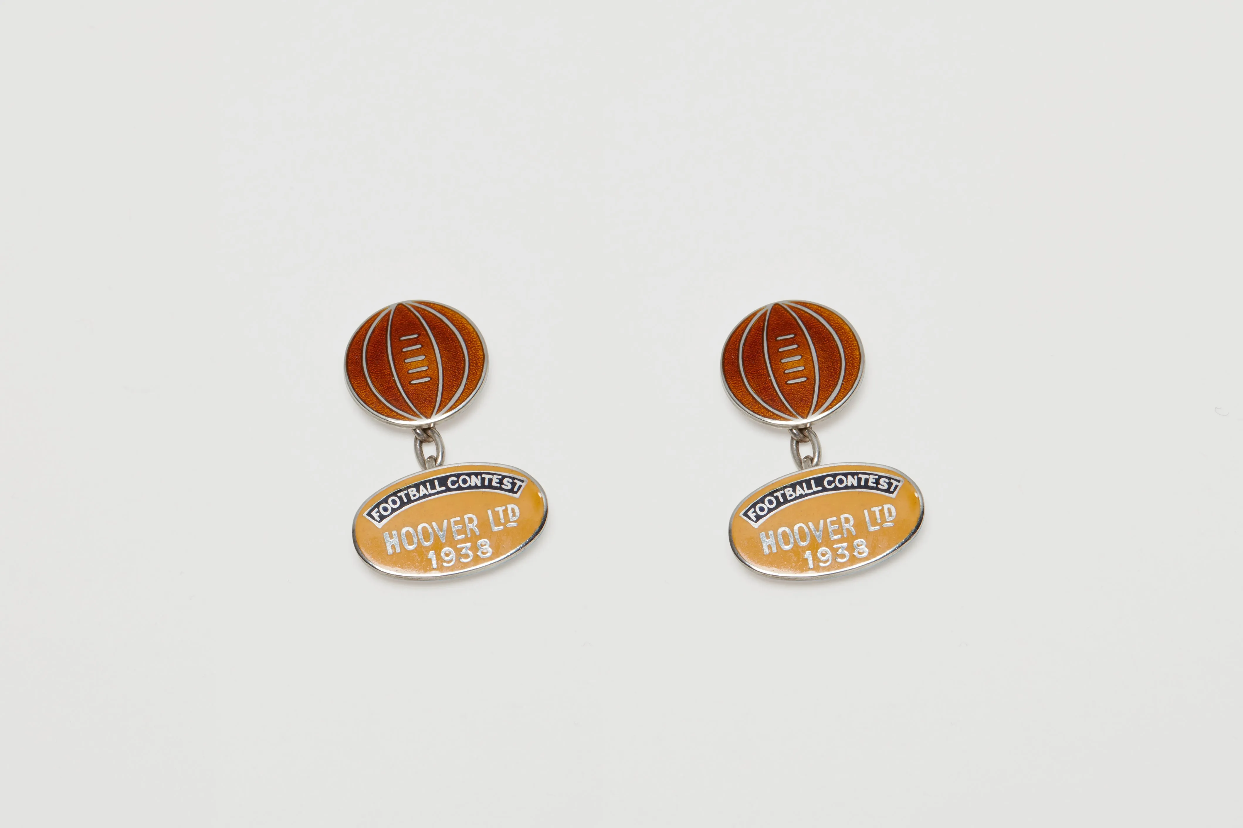 Enamel Football Cufflinks
