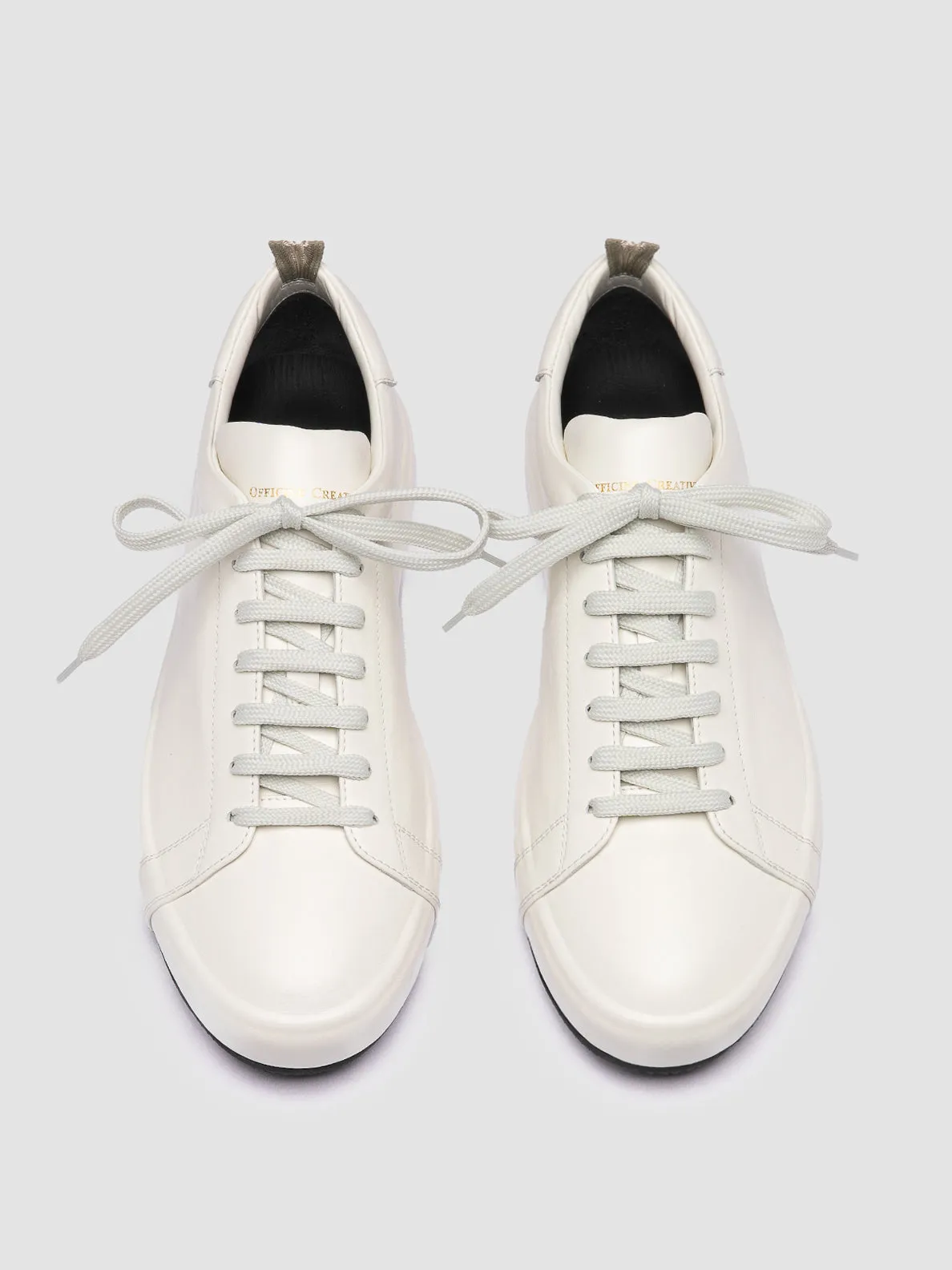 ESSENCE 001 - White Leather Low Top Sneakers