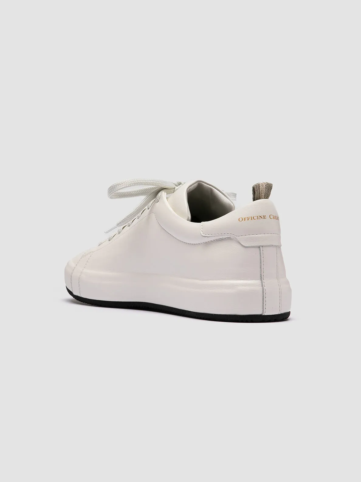 ESSENCE 001 - White Leather Low Top Sneakers