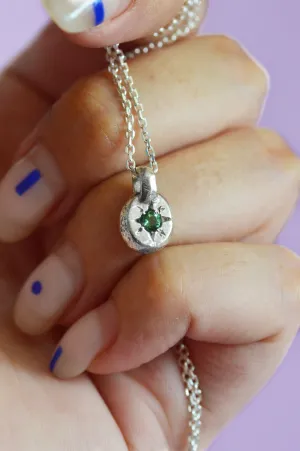 Fay Green Tourmaline Silver Pendant
