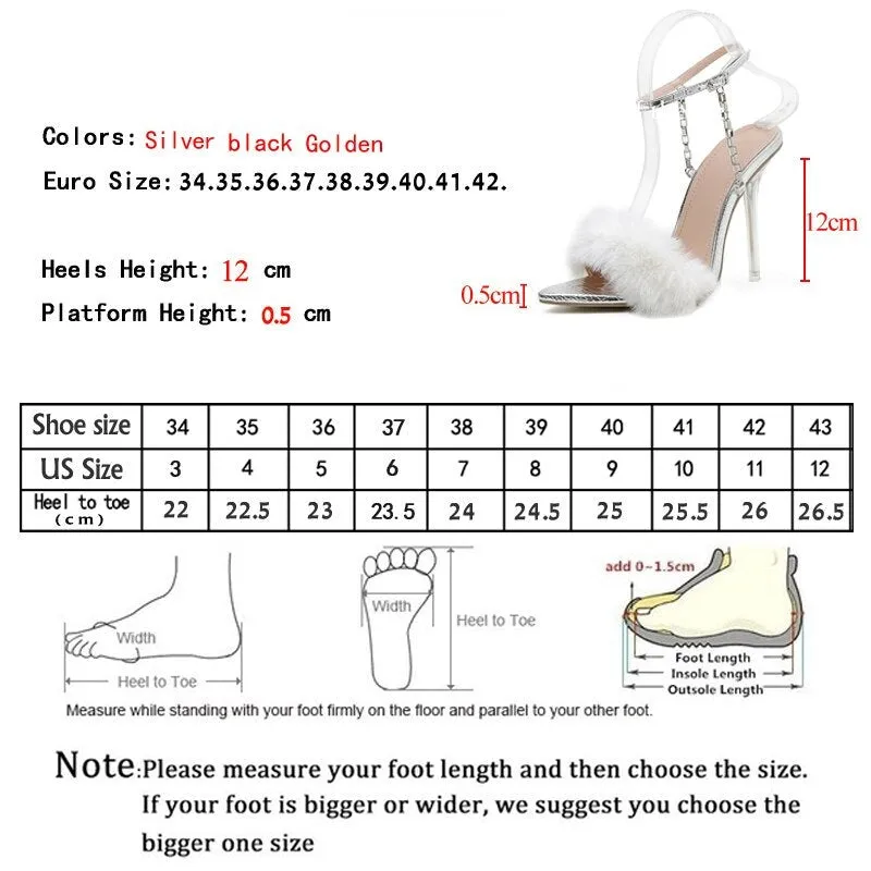 Feather Chain High Heel