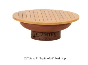 Flaming Gorge Gobi Steel Fire Pit & Teak Top