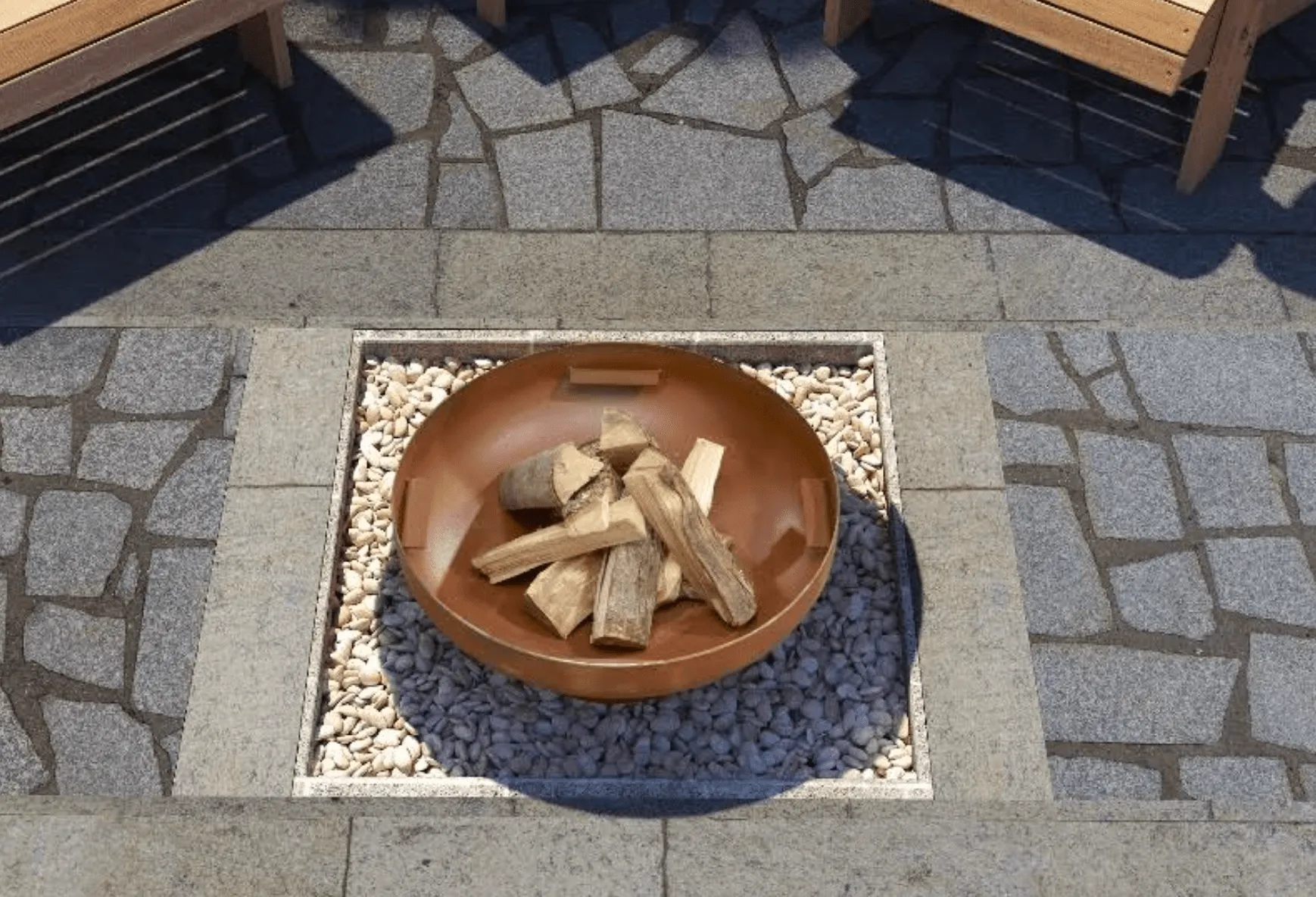 Flaming Gorge Gobi Steel Fire Pit & Teak Top