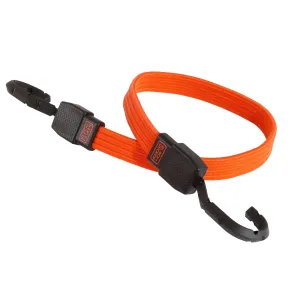 Flat Bungee Cord Straps, 24-Inch, 2 Pack, Black | Orange