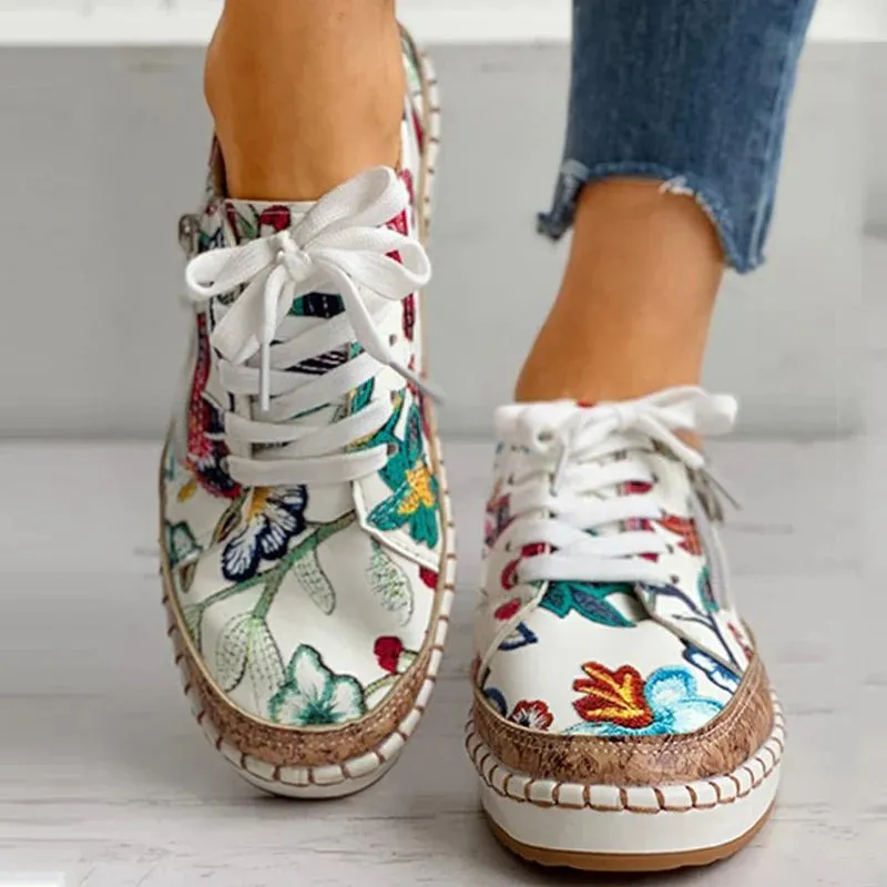 Fleur - Bloemige Sneakers voor Dames - Stijlvol en Comfortabel