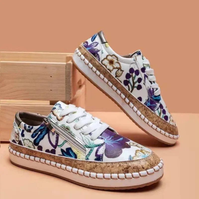 Fleur - Bloemige Sneakers voor Dames - Stijlvol en Comfortabel