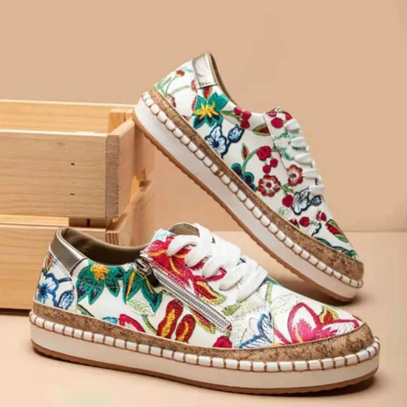 Fleur - Bloemige Sneakers voor Dames - Stijlvol en Comfortabel