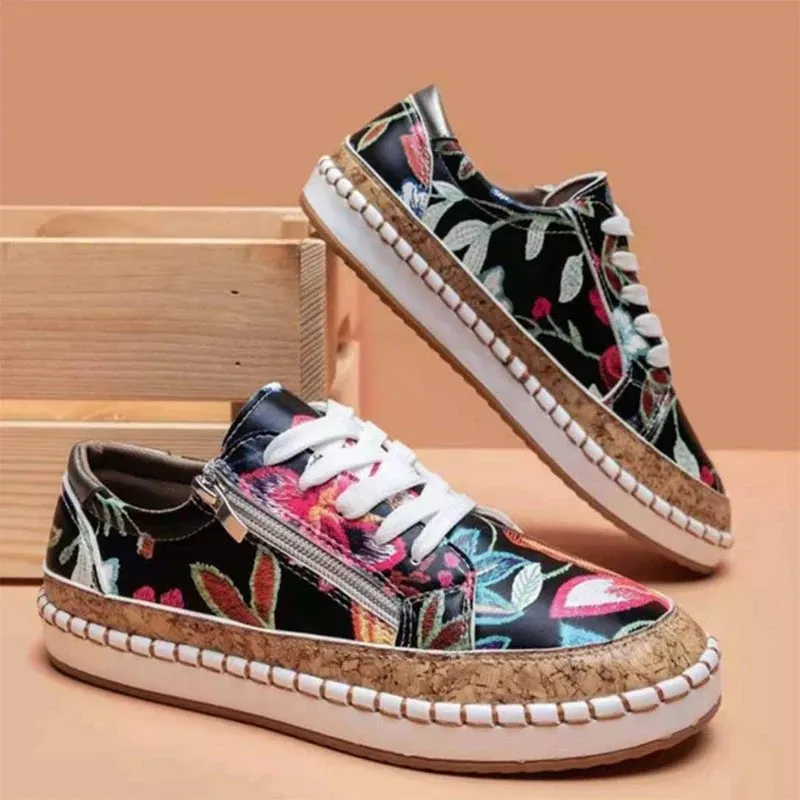 Fleur - Bloemige Sneakers voor Dames - Stijlvol en Comfortabel