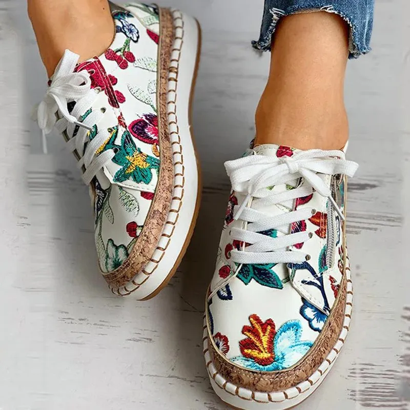 Fleur - Bloemige Sneakers voor Dames - Stijlvol en Comfortabel