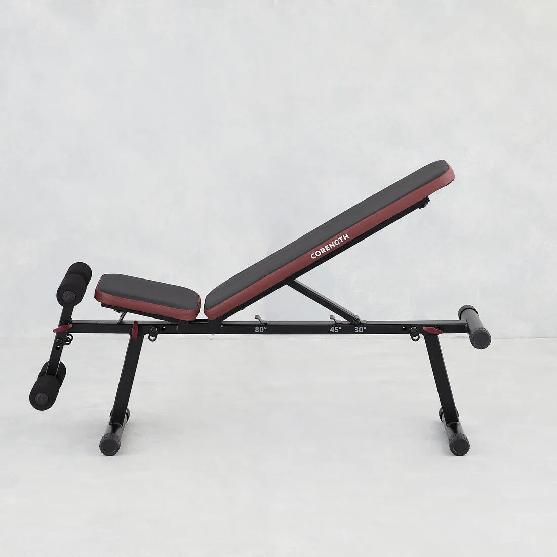 Fold-Down Incline Weights Bench with Leg Bar 500 Fold