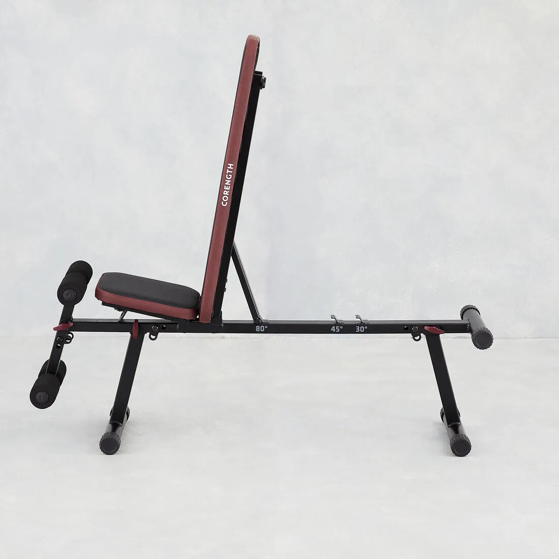 Fold-Down Incline Weights Bench with Leg Bar 500 Fold