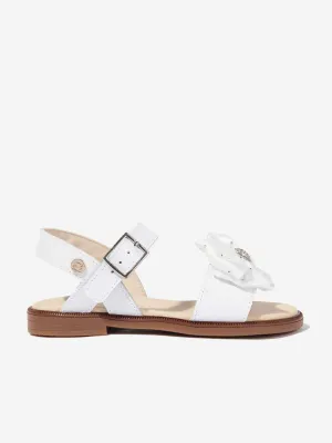 Girls Bow Sandals in White