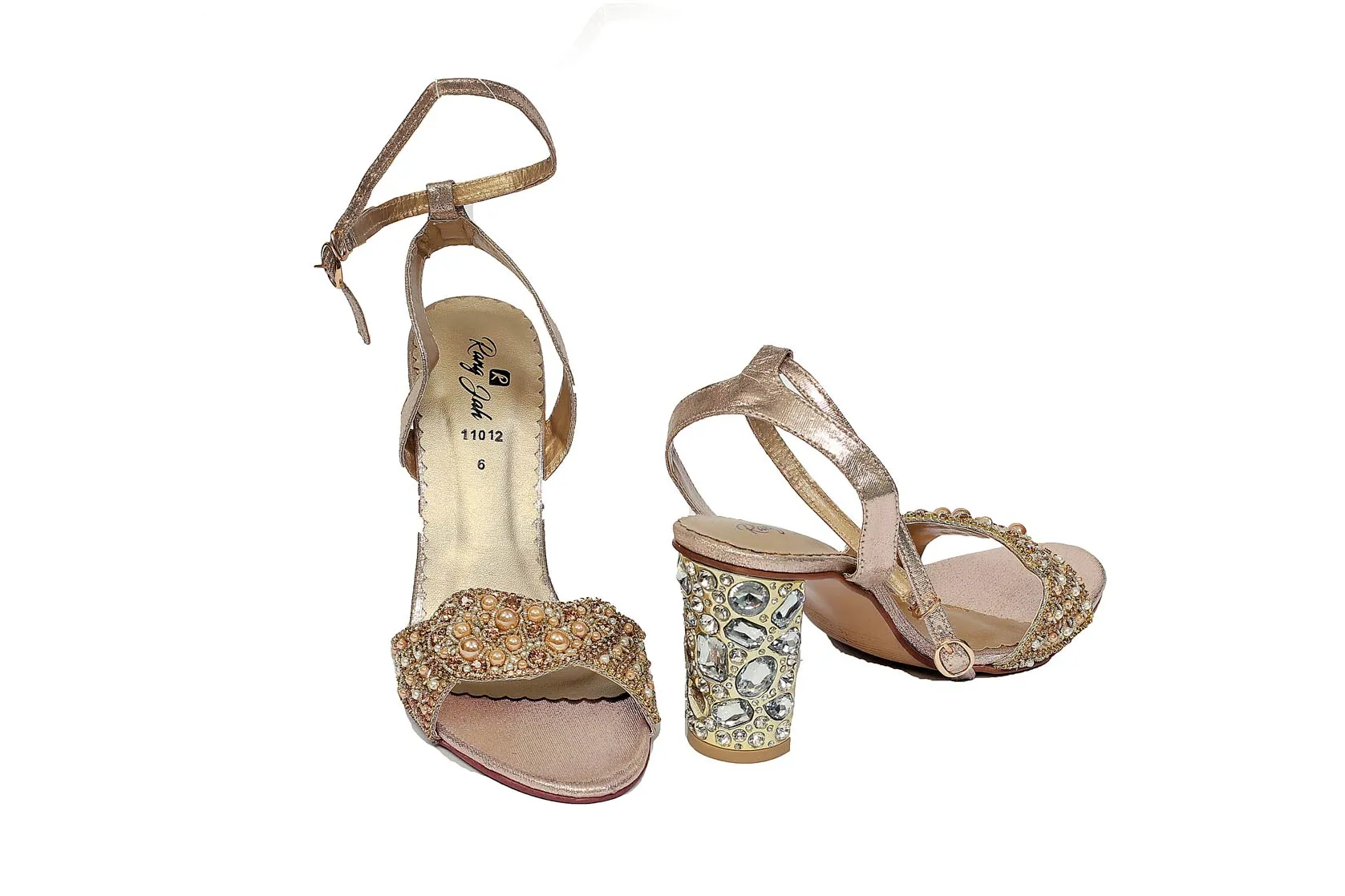 Golden Color Formal Sandals-RS25