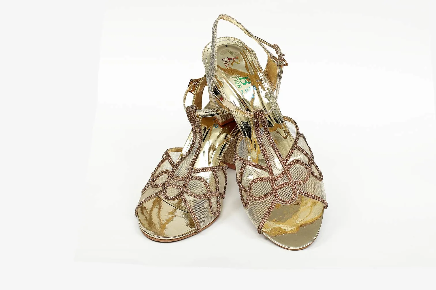 Golden Color Formal Sandals-RS5