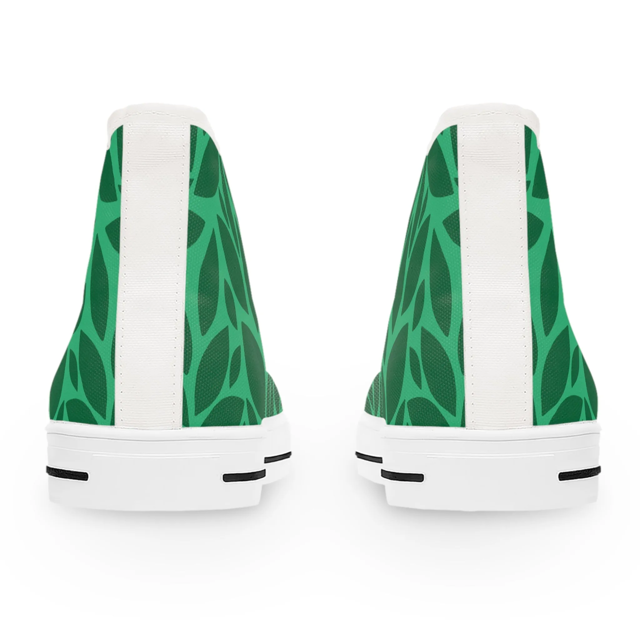 Green Leaves Women's High Top Sneakers