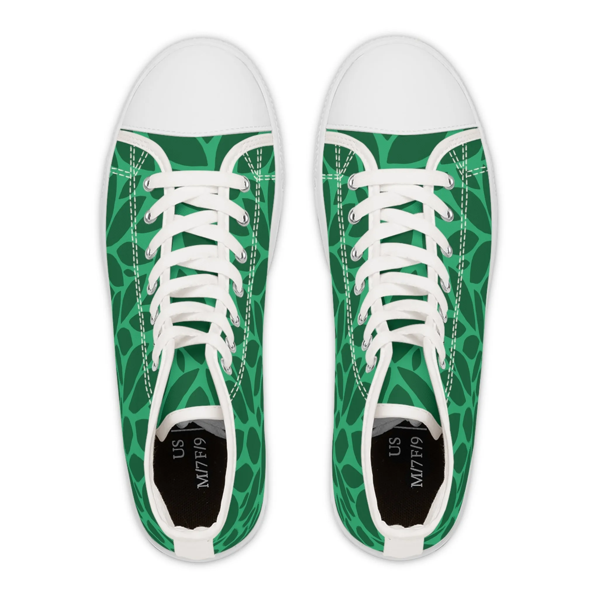 Green Leaves Women's High Top Sneakers