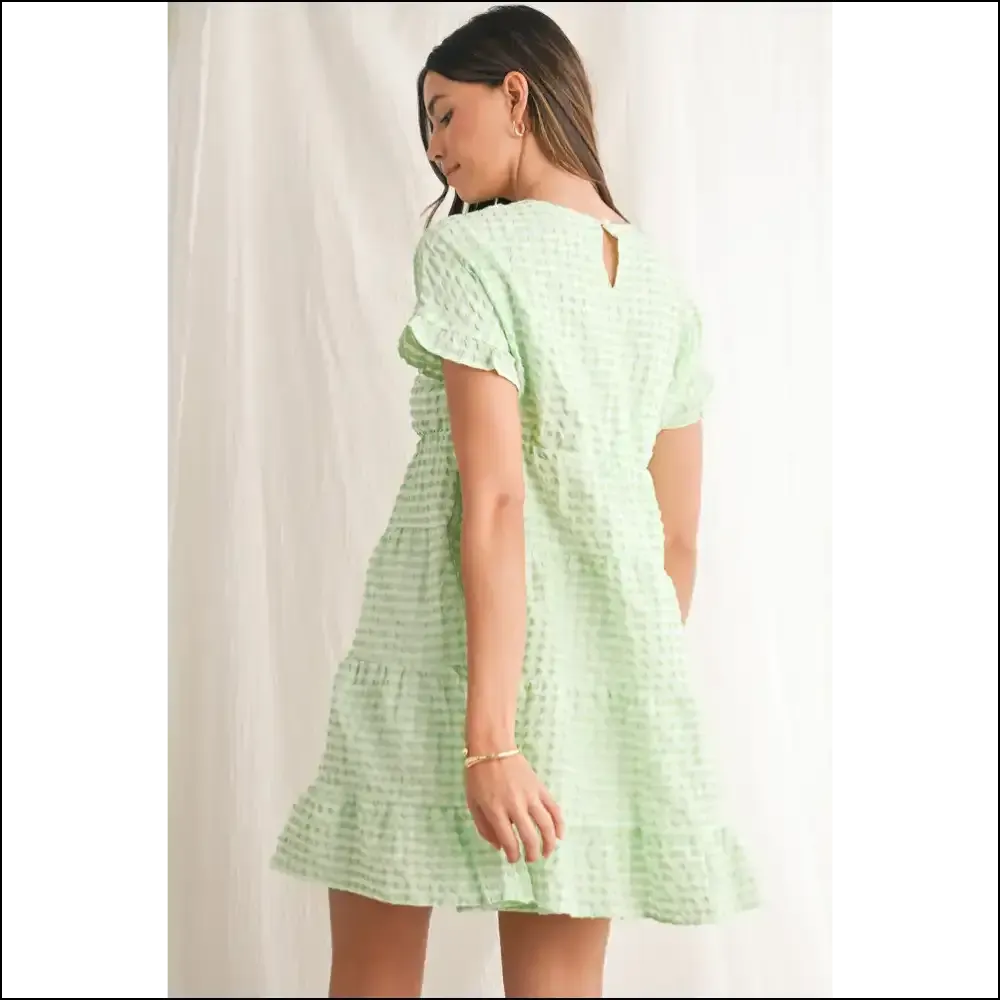 Green Plaid Ruffle Mini Dress: Needful Things !