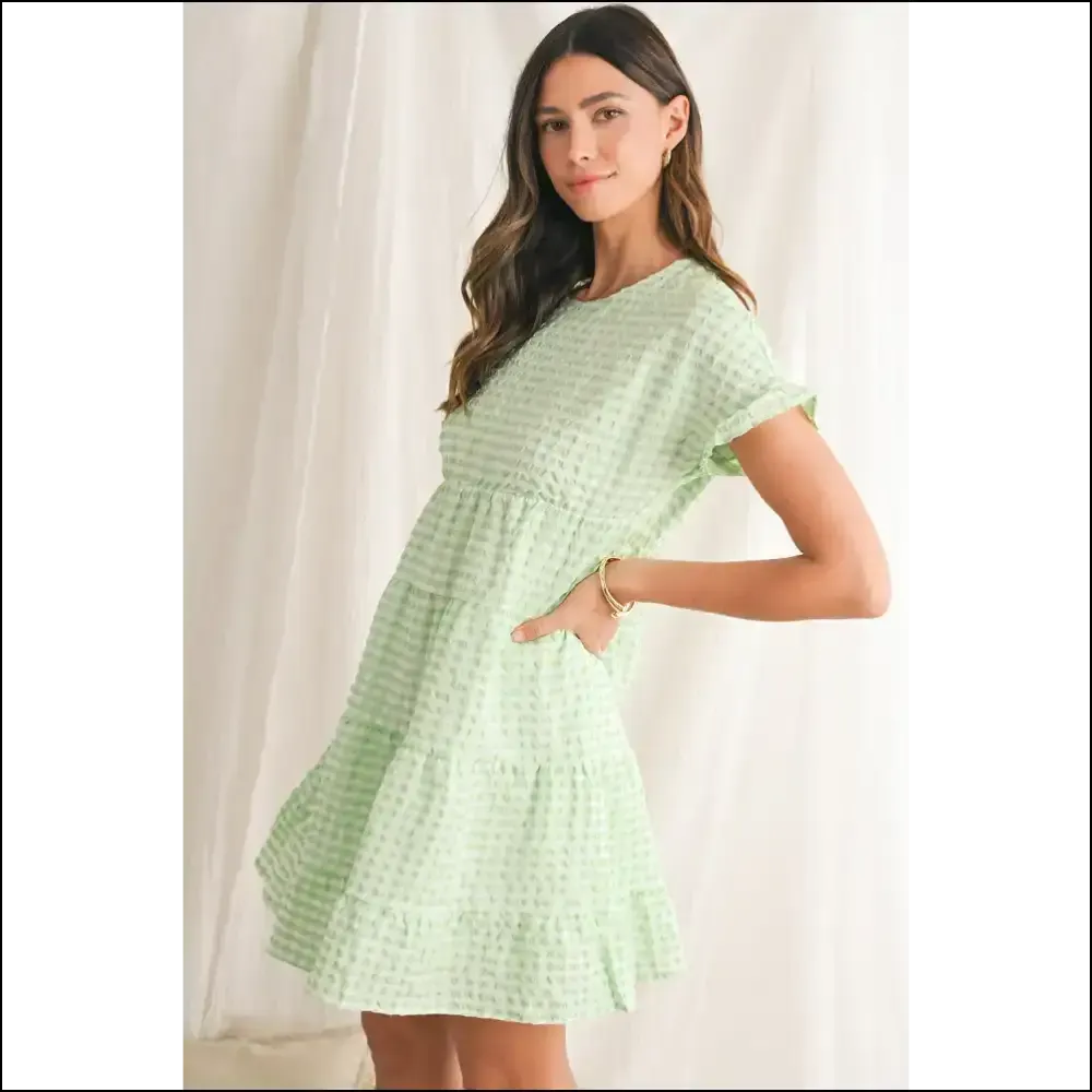 Green Plaid Ruffle Mini Dress: Needful Things !