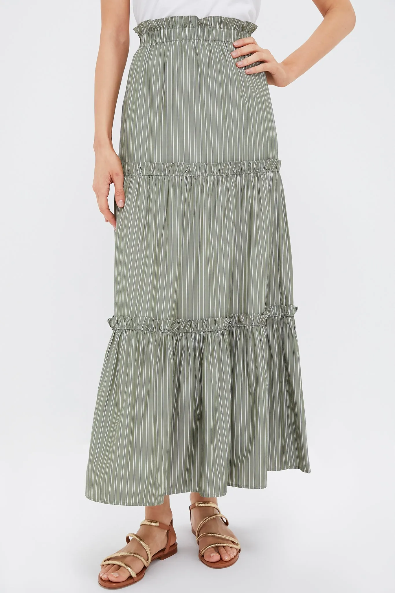 Green Stripe Prado Skirt