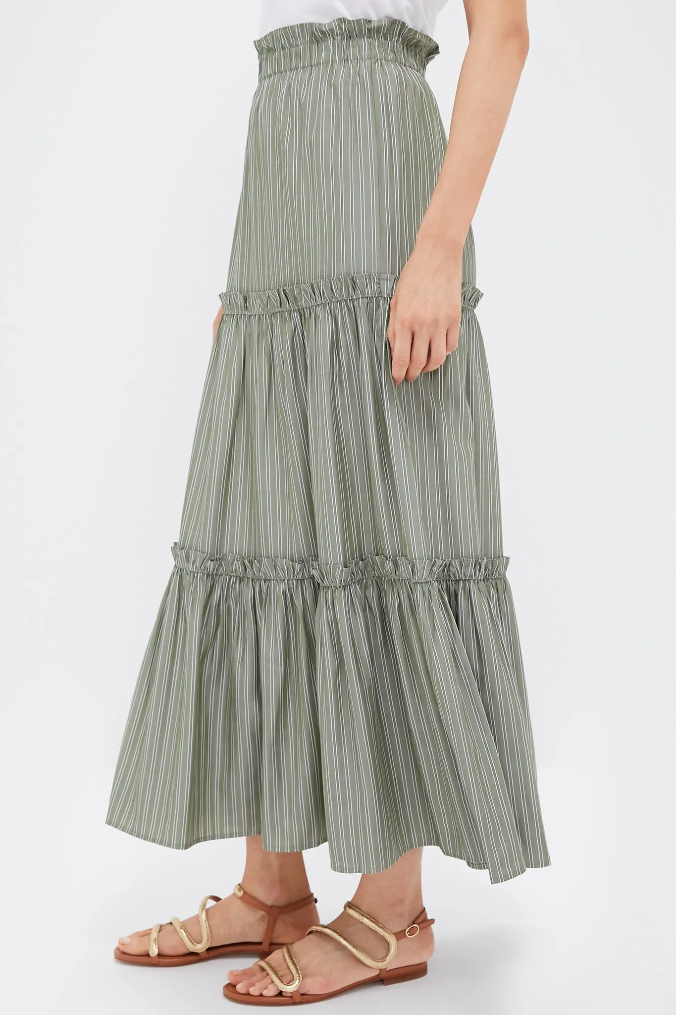 Green Stripe Prado Skirt