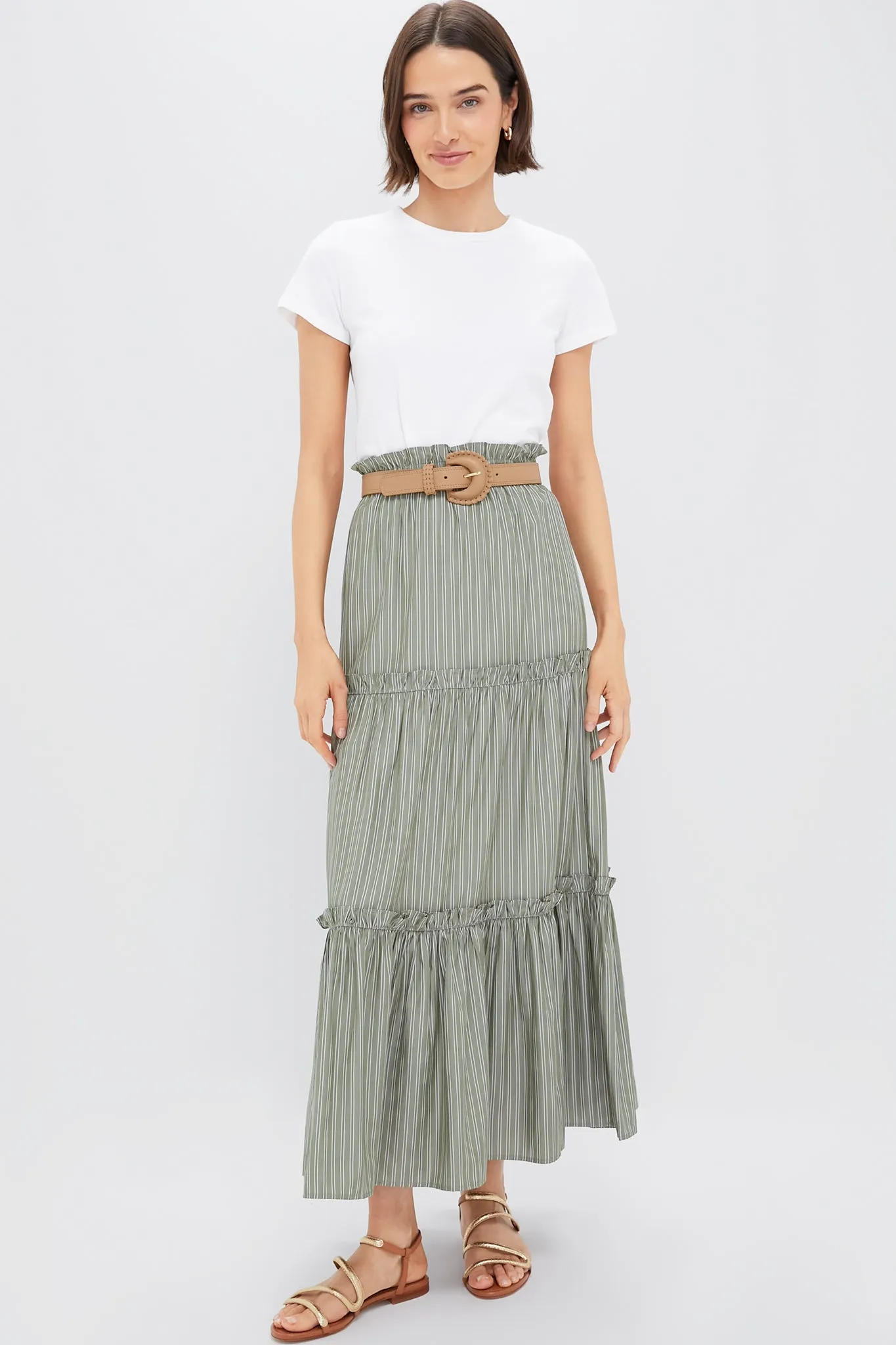 Green Stripe Prado Skirt