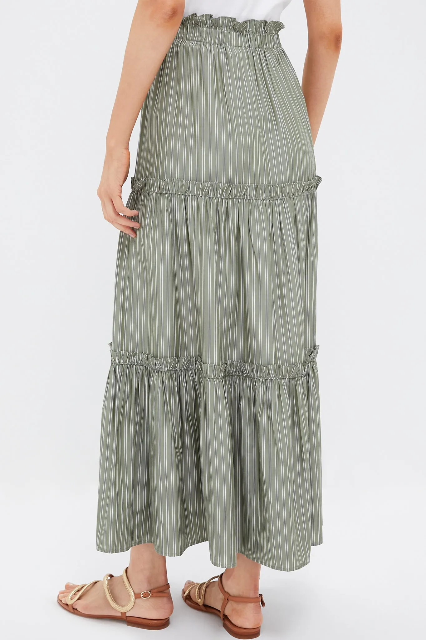 Green Stripe Prado Skirt
