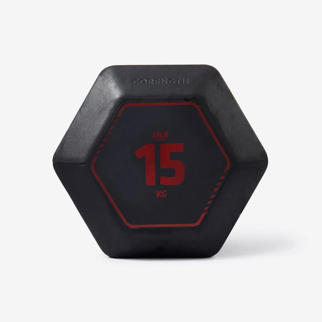 Haltères de cross training et musculation 15 kg - Dumbbell hexagonale noire