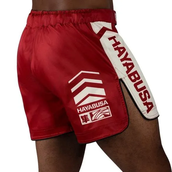 HAYABUSA® ICON Mid-Thigh Icon Fight Shorts | Training Wrestling Fight Shorts Men's Boxing MMA Combat BJJ Grappling Fitness Muay Thai Kickboxing