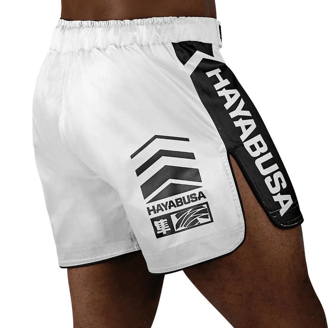 HAYABUSA® ICON Mid-Thigh Icon Fight Shorts | Training Wrestling Fight Shorts Men's Boxing MMA Combat BJJ Grappling Fitness Muay Thai Kickboxing
