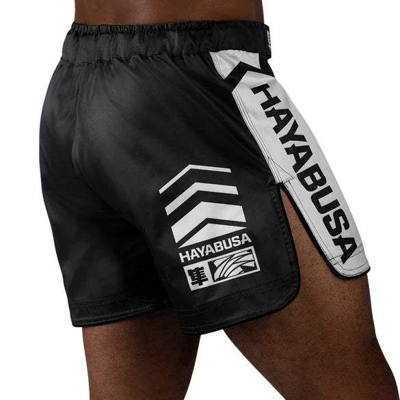 HAYABUSA® ICON Mid-Thigh Icon Fight Shorts | Training Wrestling Fight Shorts Men's Boxing MMA Combat BJJ Grappling Fitness Muay Thai Kickboxing