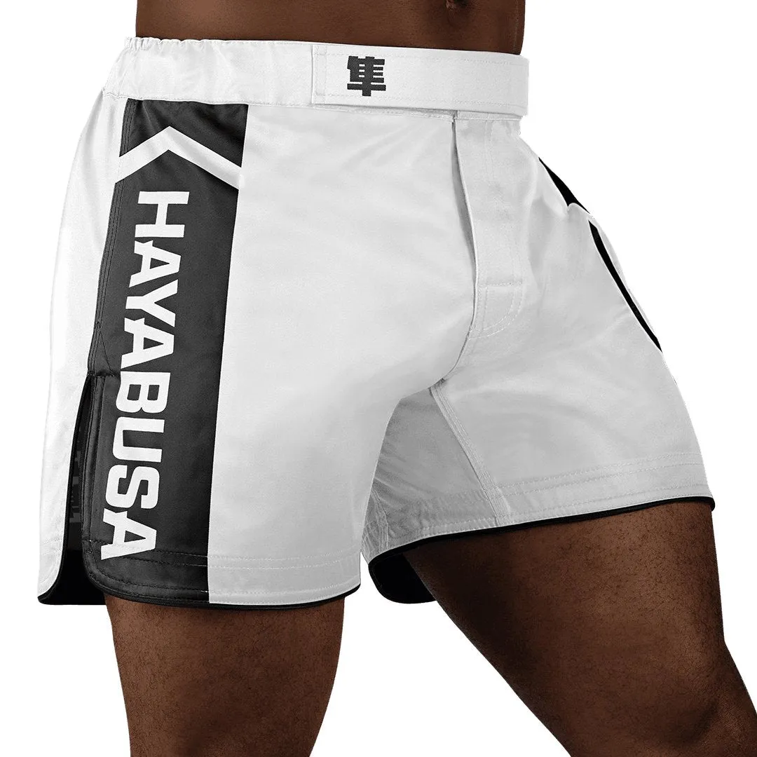 HAYABUSA® ICON Mid-Thigh Icon Fight Shorts | Training Wrestling Fight Shorts Men's Boxing MMA Combat BJJ Grappling Fitness Muay Thai Kickboxing