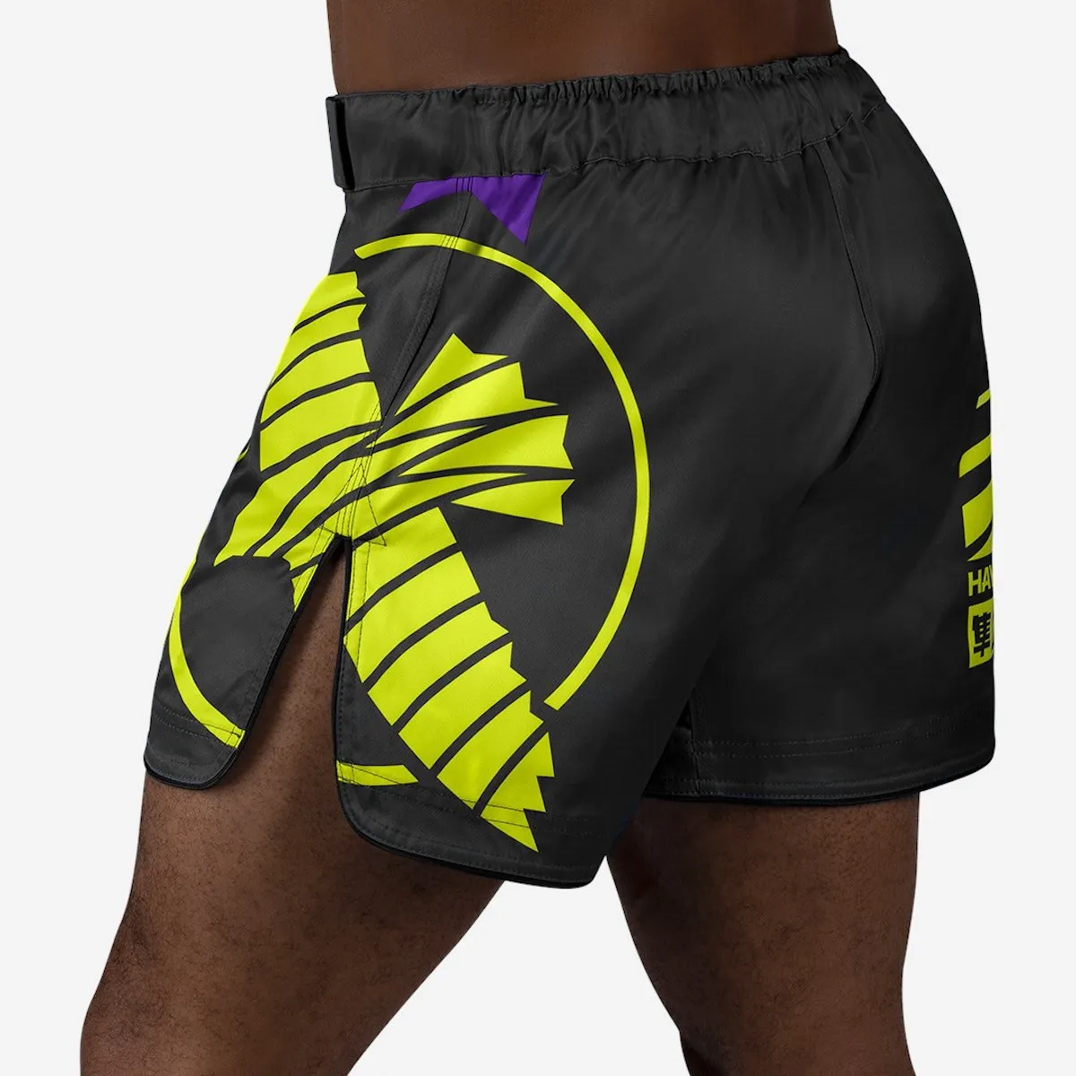 HAYABUSA® ICON Mid-Thigh Icon Fight Shorts | Training Wrestling Fight Shorts Men's Boxing MMA Combat BJJ Grappling Fitness Muay Thai Kickboxing