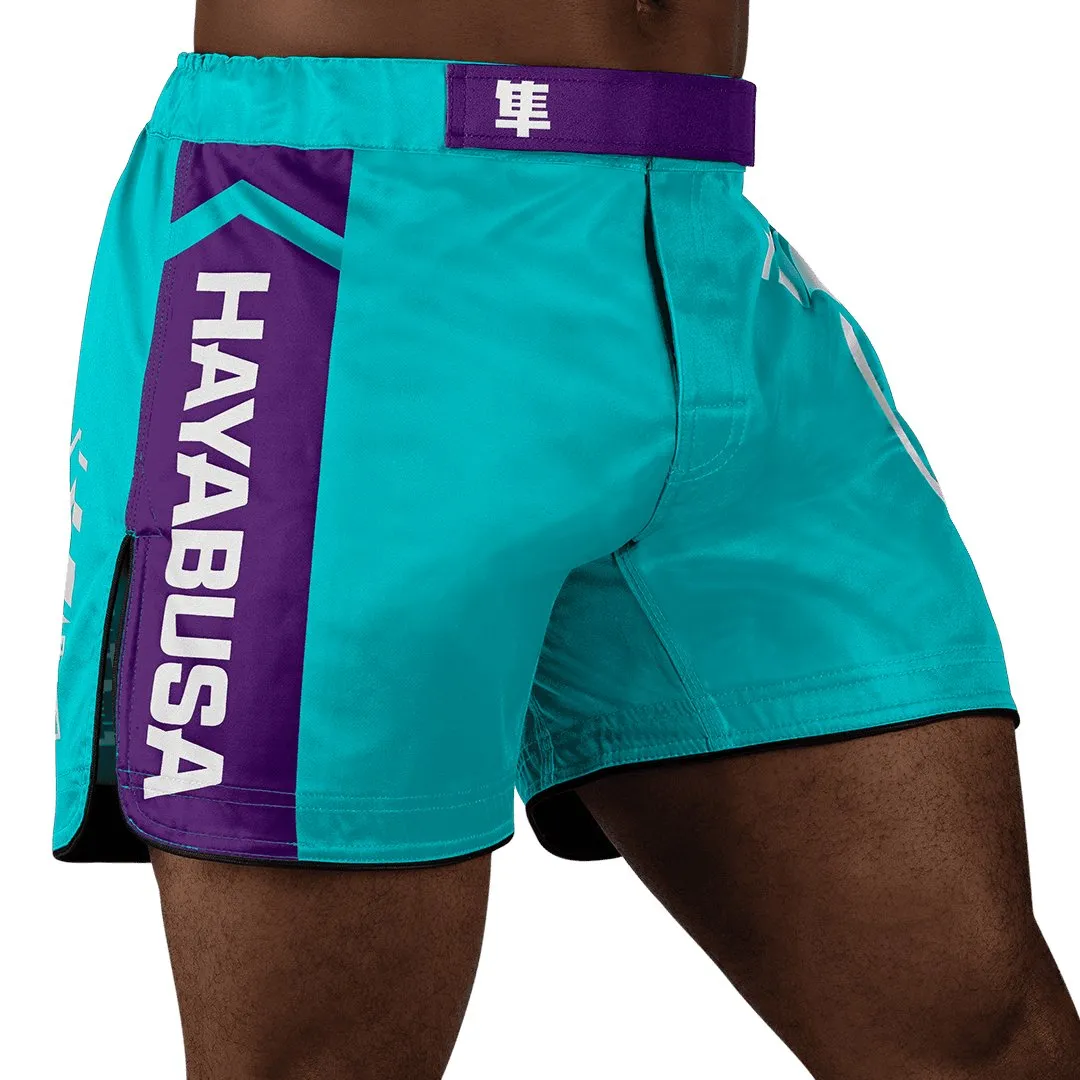 HAYABUSA® ICON Mid-Thigh Icon Fight Shorts | Training Wrestling Fight Shorts Men's Boxing MMA Combat BJJ Grappling Fitness Muay Thai Kickboxing