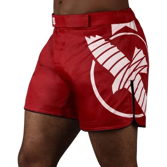 HAYABUSA® ICON Mid-Thigh Icon Fight Shorts | Training Wrestling Fight Shorts Men's Boxing MMA Combat BJJ Grappling Fitness Muay Thai Kickboxing