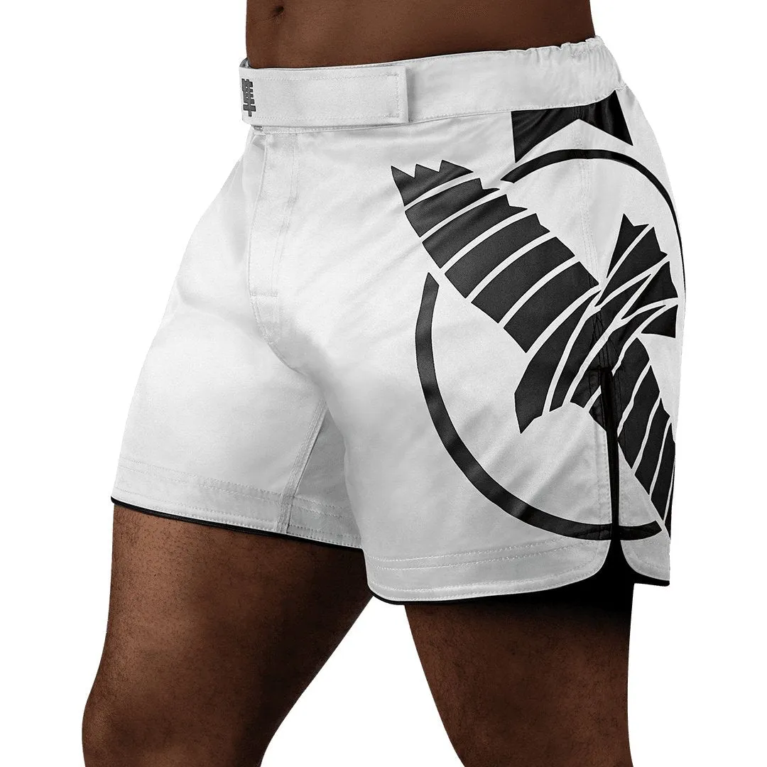 HAYABUSA® ICON Mid-Thigh Icon Fight Shorts | Training Wrestling Fight Shorts Men's Boxing MMA Combat BJJ Grappling Fitness Muay Thai Kickboxing